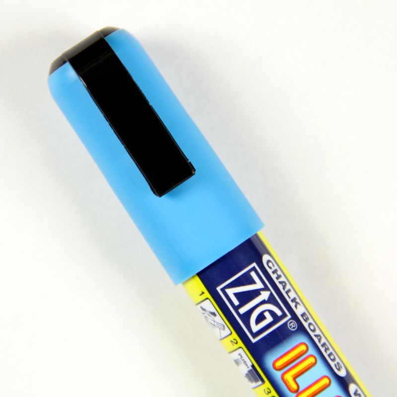 Fluorescent Blue Wet Wipe Pens - 6mm Nib
